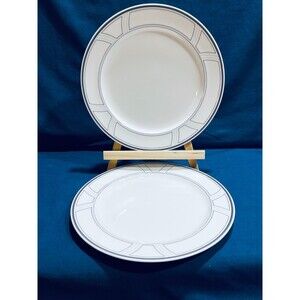 Set of 2 Discontinued Vintage Lenox Decor Uptown 5.5” Bread and Butter Plates